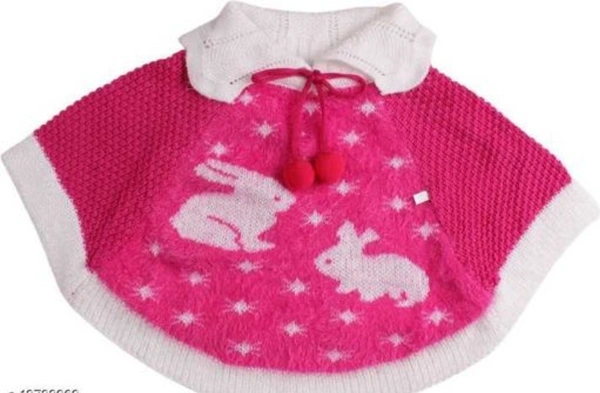 Pretty Comfy Long Sleeves Girl Sweaters - 2-3 Years, Pink, Wool, Pack of 1